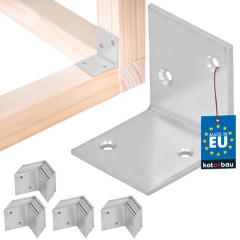 Tesársky uholník nerezový pozinkovaný 35x35x35 mm sada 50 ks.