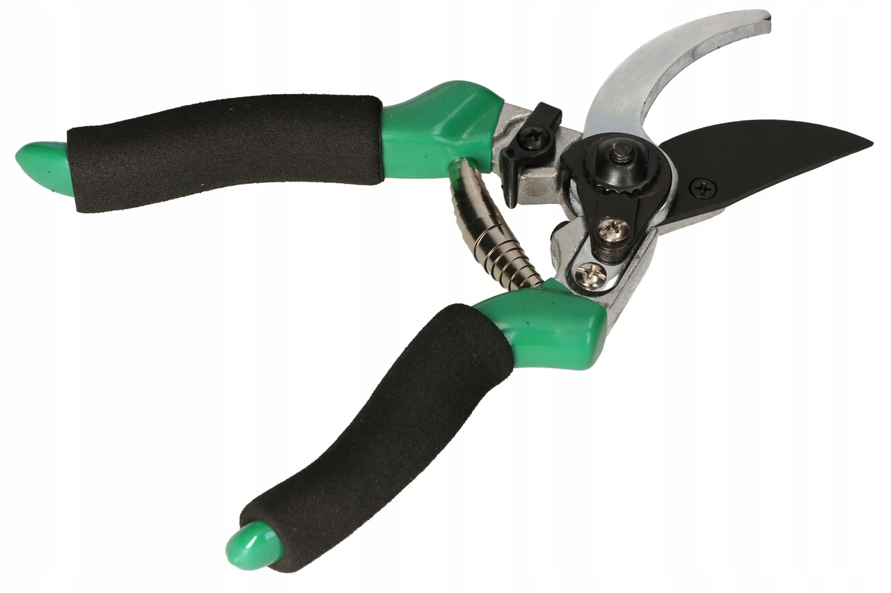 Oceľové nožnice s drevenou rukoväťou 22 cm na konáre sada s rukavicami