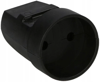 Prenosná zásuvka rozoberateľná bez uzemnenia - Farba čierna