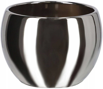 Kvetináč keramický kvetináč fi10 - Farba strieborná