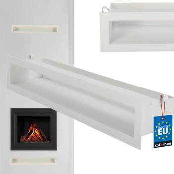 Luft krbová mriežka biela oceľ 60 cm