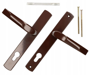 Kľučka dverí hnedá s dlhým ramenom 92 vložka