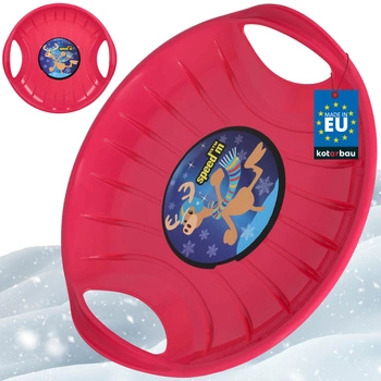 Sánky šmykľavka kruh na sánkovanie po snehu ružové 60 cm