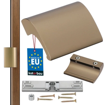 Závor balkónový úchyt dvere zámok palivový hliníkový - Farba zlatá