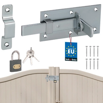 Závor jednoduchý univerzálny na dvere bránku oceľový visiaci zámok 130 mm