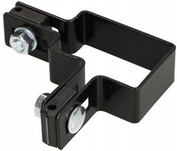 Spona pre stĺp plotu 60x40 mm rohová - Farba čierna