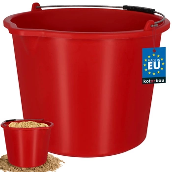 Vedro stavebné hospodárske s výlevkou 20 l červené
