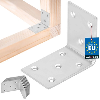 Tesársky uholník nerezový pozinkovaný 55x45x35 mm sada 12 ks.