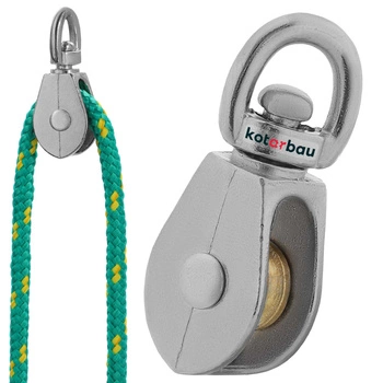 Jednoduchá poniklovaná káblová kladka 1/2" fi 5 mm