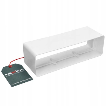 Konektor plochý kanálový konektor biely 204x60 mm