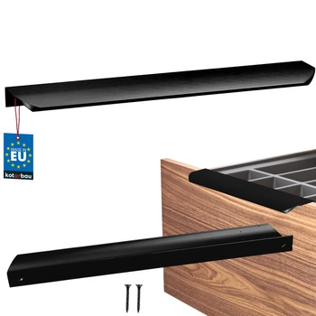 Úchyt nábytkový hliníkový čierny mat 256/276 mm