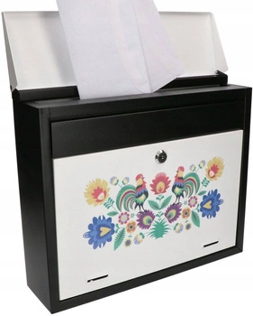 Poštová schránka na poštové noviny zdobená grafikou