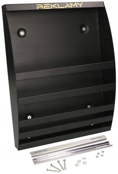 Košík + držadlo na reklamu, letáky, noviny - Farba matná čierna