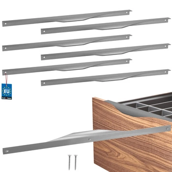 Úchyt nábytkový hliníkový strieborný 416/436 mm sada 6 ks.