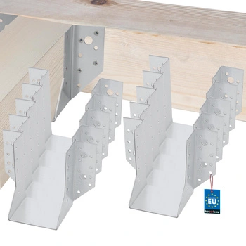 Vešiak na drevené trámy tesárske krokvové 80x120 mm sada 10 ks.