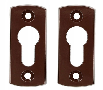Štítok na vložku dvere brána - 2 ks - Farba hnedá