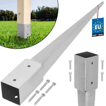 Základňa stĺpa poháňaná kotva zem oceľ 70x70x750 mm