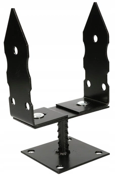 Základňa stĺpa prišróbovaná u 0-165 mm, podstavec, kotva - Farba čierna