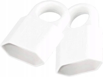 Prenosná zásuvka s držadlom rozoberateľná b/u - 2 ks - Farba biela