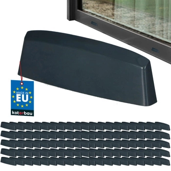 Zátka odvodnenia pre okná PVC antracit 45 mm sada 100 ks.