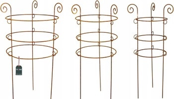 Sada podpory hrdza podpěra pergola oceľ kvety - Farba hrdza