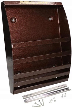 Košík + držadlo na reklamu, letáky, noviny - Farba meď antik