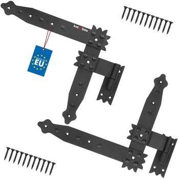 Retro kovaný uhlový záves pre okenice 25x23 cm