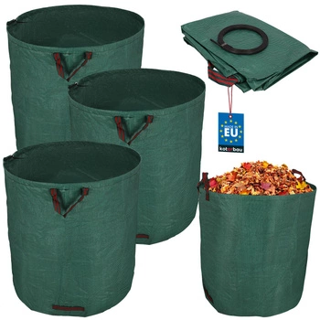 Záhradný kôš na lístie trávu okrúhly skladací 635 l sada 3 ks.