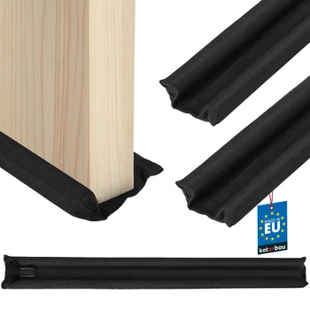Pena pod dvere 30 mm 95 cm čierna sada 2 ks