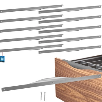 Úchyt nábytkový hliníkový strieborný 416/436 mm sada 10 ks.