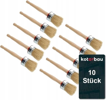 Sada okrúhlych kefiek 45 mm 10 ks.