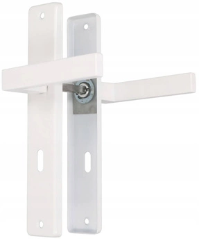 Kľučka dverí biela dlhá lišta 72 kľúč