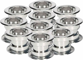 Tulejka na dvere ventilačná tulejka - 10 ks - Farba chróm