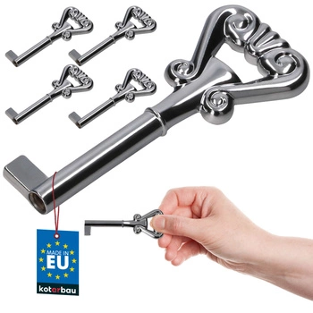 Kľúč na barový nábytok univerzálny dekoratívny retro chróm 7 cm sada 5 ks.