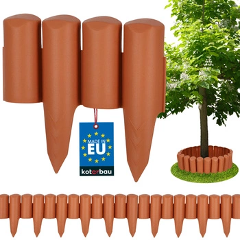 Záhradný plôtik plot plastový zatĺkací terakota 2,5 m