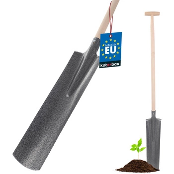 Odvodňovací rýľ úzky dlhý na stromy kríky priekopy s násadou 45x16,5 cm