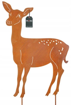 Figúrka jeleň kovový ornament záhrada hrdza