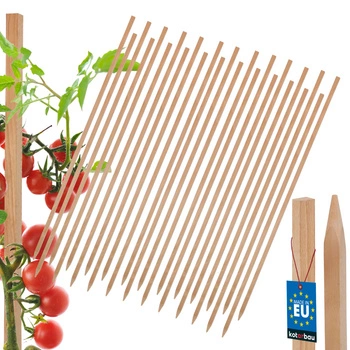 Drevené koly na paradajky zeleninu záhradné podpery 150 cm sada 25 ks.
