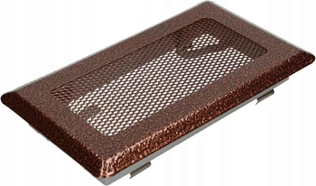 Vetracia mriežka krbová kovová 10x20 cm – Farba meď