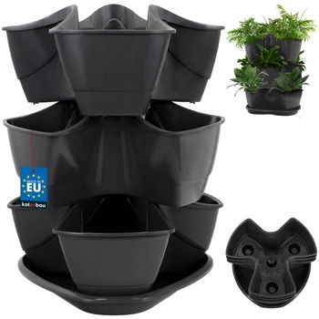 Kaskádový kvetináč s bylinkami trojitý stojaci