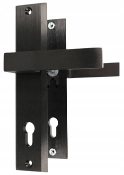 Kľučka na dvere čierna s dlhým štítom 72 vložka - Farba čierna