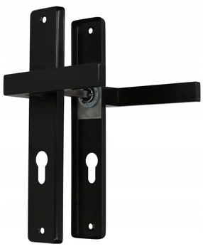 Kľučka dverová čierna dlhý štít dvere 72 vložka - Farba čierna