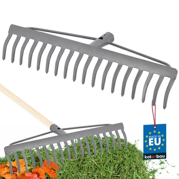 Záhradné hrábe zosilnené s 18 hrotmi - Šedá