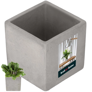 Betónový štvorcový kvetináč 16 cm