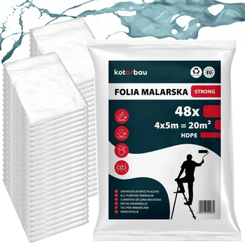 Maliarska fólia tenká transparentná 4x5 m sada 48 ks.