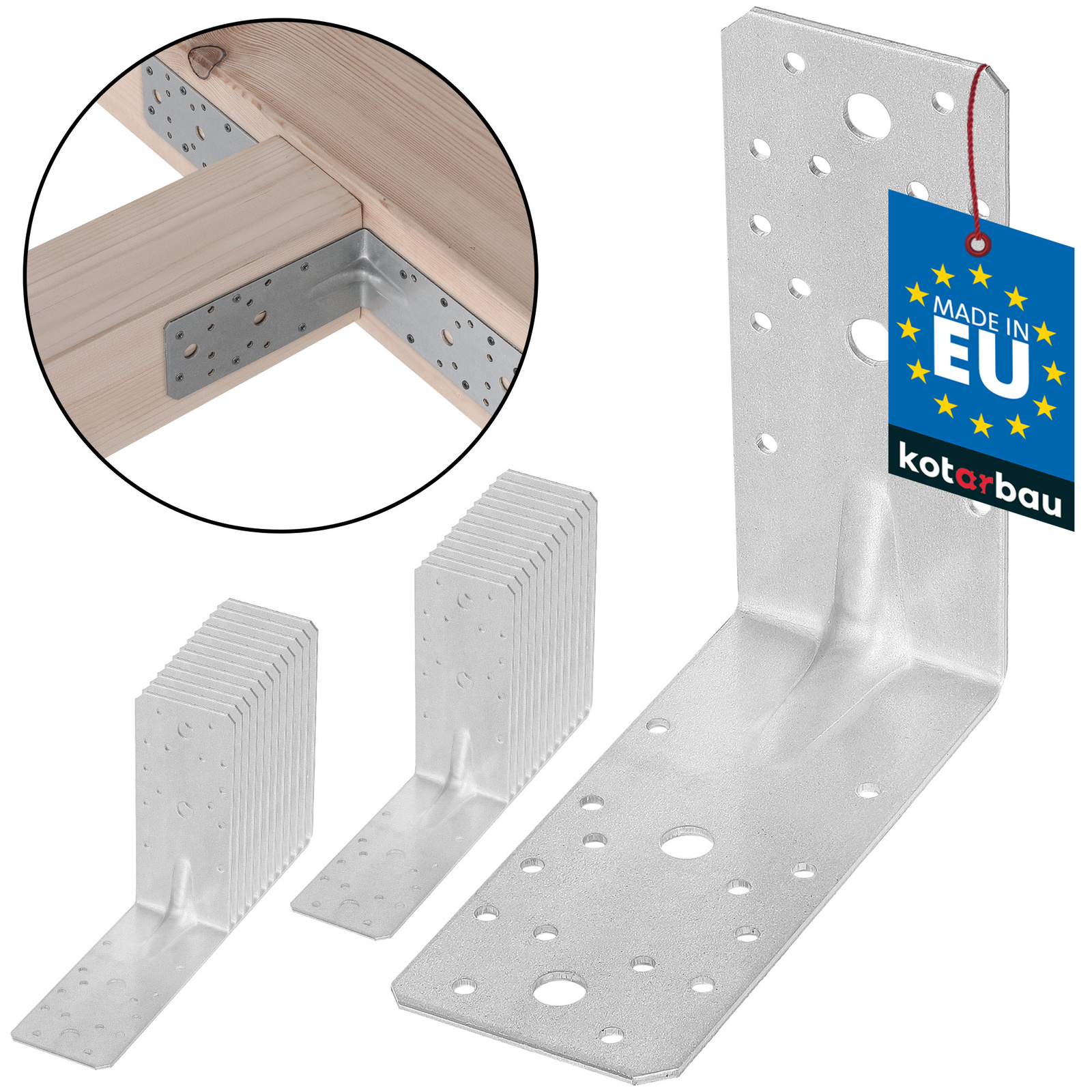 Uholník s prelisom 150x150x65 - 25 ks.