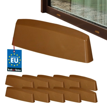 Zátka odvodnenia pre okná PVC dub 45 mm sada 10 ks.