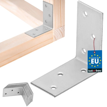 Tesársky uholník nerezový pozinkovaný 50x50x25 mm sada 12 ks.