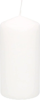Masívna stolová sviečka klasická biela 12 cm