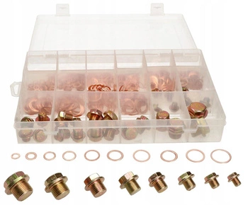 Sada podložiek pod vypúšťacie zátky oleja medené - 534 ks.